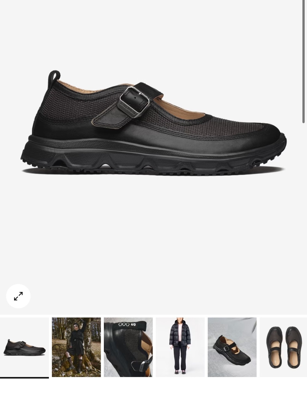 Salomon Marie-Jeanne Alpine Echoes Unisex Black Mary Jane Sneakers